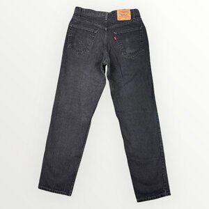 Vintage 90s LEVIS 550 Relaxed Fit Tapered Leg Mens Black Dark Wash Denim Jeans